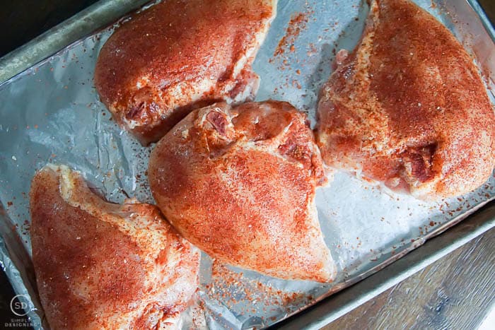Chicken breasts seasoned with BBQ Rub