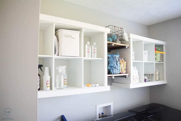 How to Organize a Laundry Room before shelving