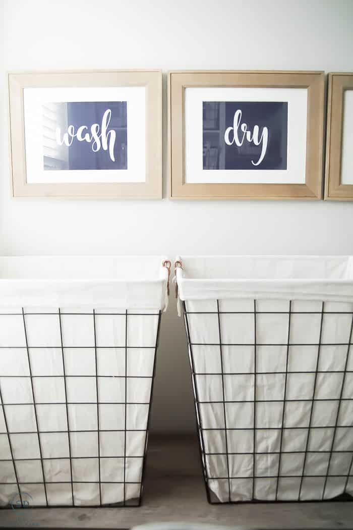 Wire laundry baskets
