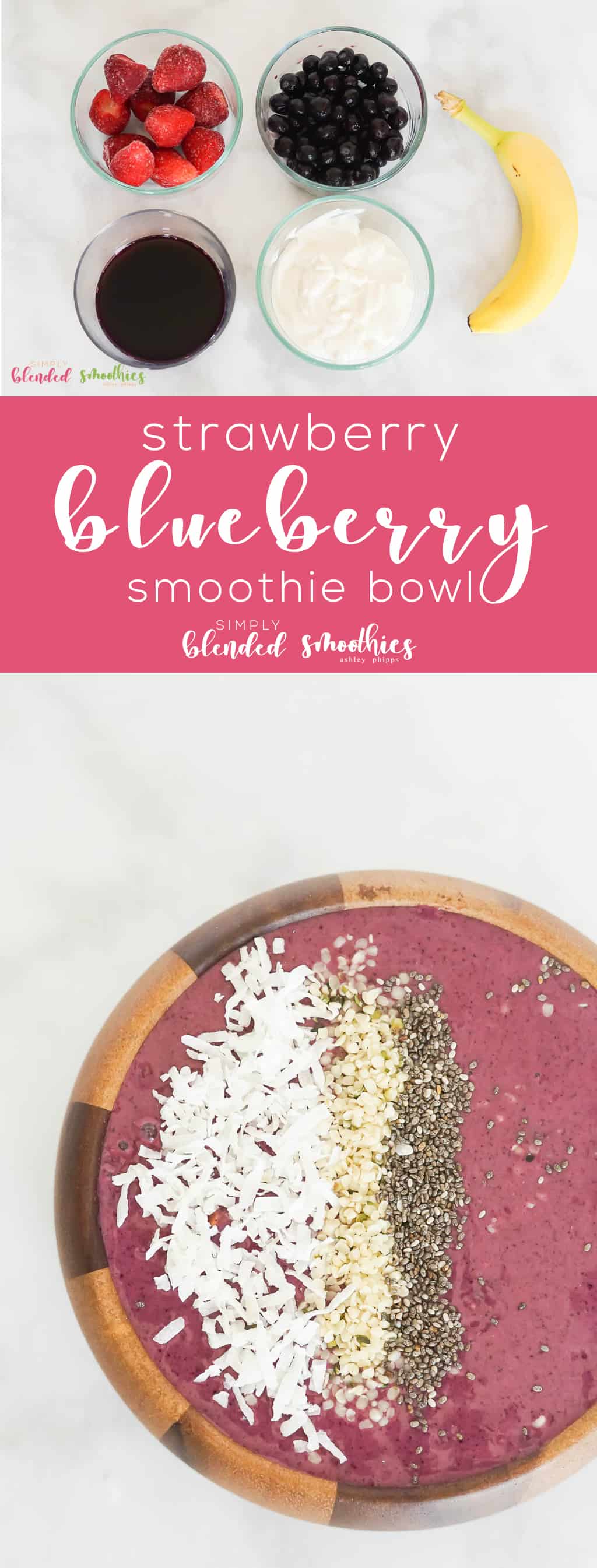 Strawberry Blueberry Smoothie Bowl 7 Strawberry Blueberry Smoothie Bowl - this delicious smoothie bowl is such a healthy breakfast and so easy to make too