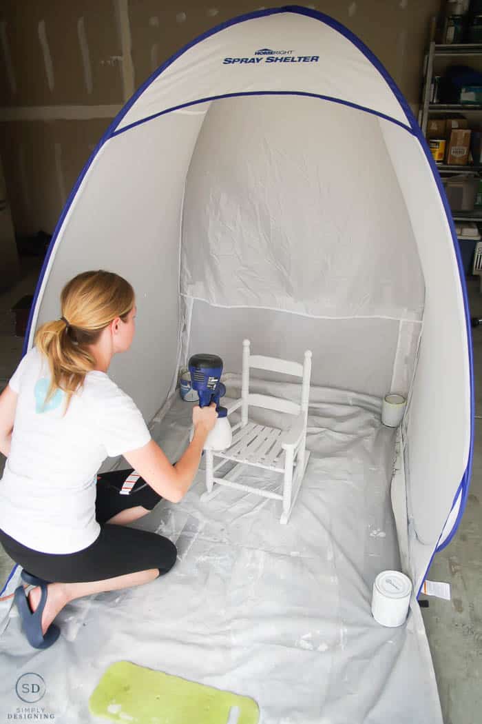 How to Spray Paint Furniture Outside: HomeRight Spray Shelter Review -  Thrift Diving 