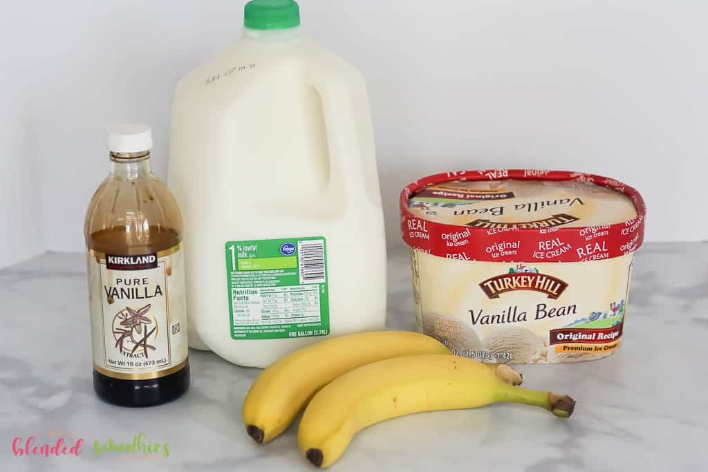 Banana Milkshake 5 Banana Milkshake ingredients