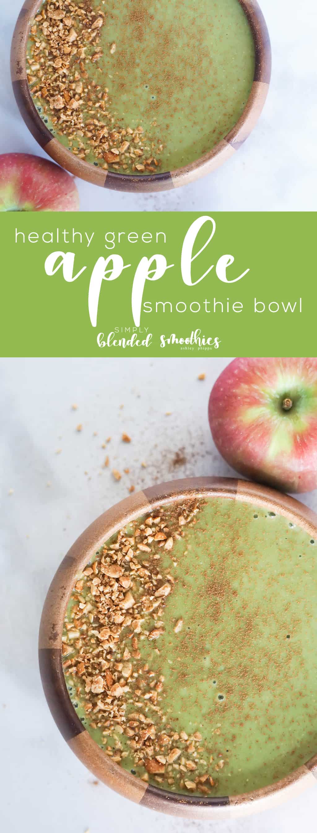 Green Apple Smoothie Bowl 4 Healthy Green Apple Smoothie Bowl - this smoothie bowl recipe is filling and perfect for breakfast