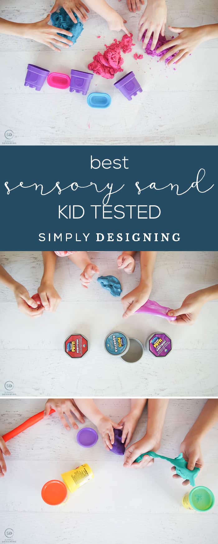 The BEST Sensory Sand - Kid Tested - kinetic sand vs slime vs putti vs play doh - which is squishiest messiest and overall best