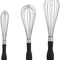 AmazonBasics Stainless Steel Wire Whisk Set - 3-Piece