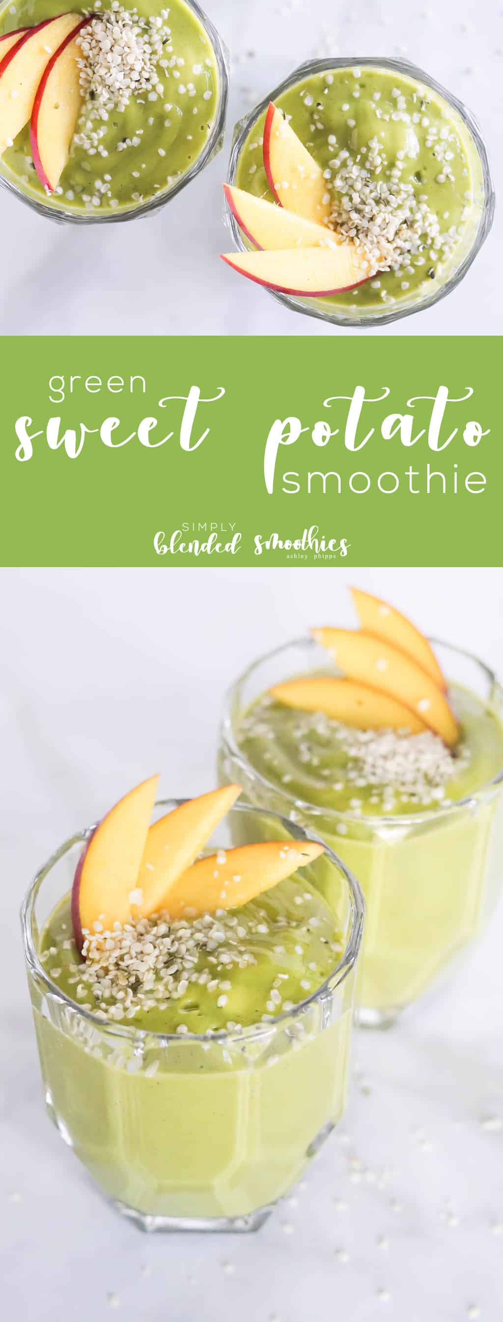 Green Sweet Potato Smoothie 1 Green Sweet Potato Smoothie - this healthy and delicious green smoothie is the perfect blend of delicious fall flavors