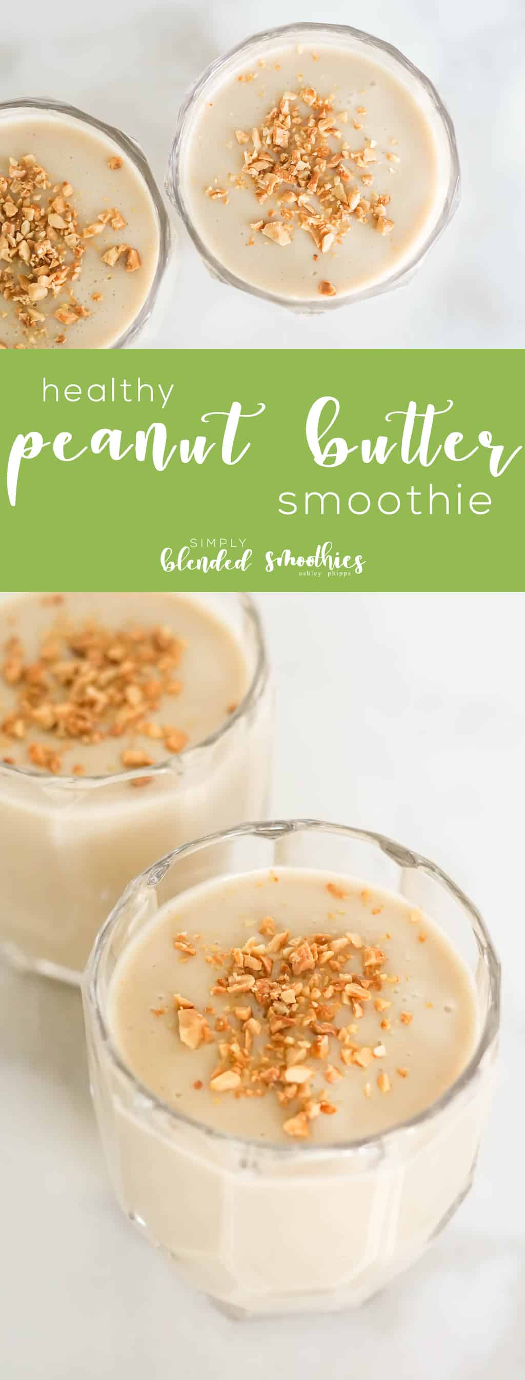 Peanut Butter Smoothie 1 Healthy Peanut Butter Smoothie Recipe - this PB Smoothie recipe is so delicious and perfect for a quick breakfast
