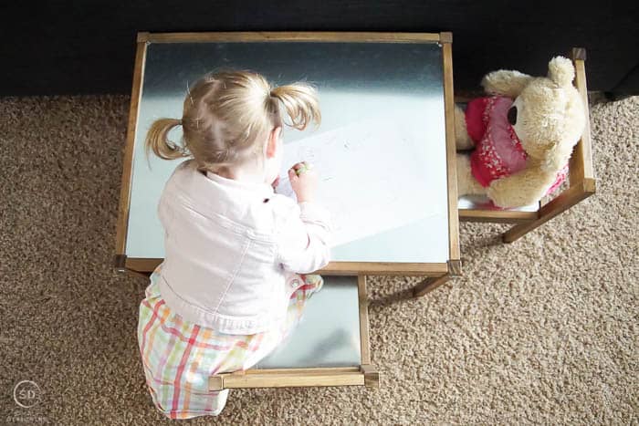 IKEA Hack Industrial Kids Table