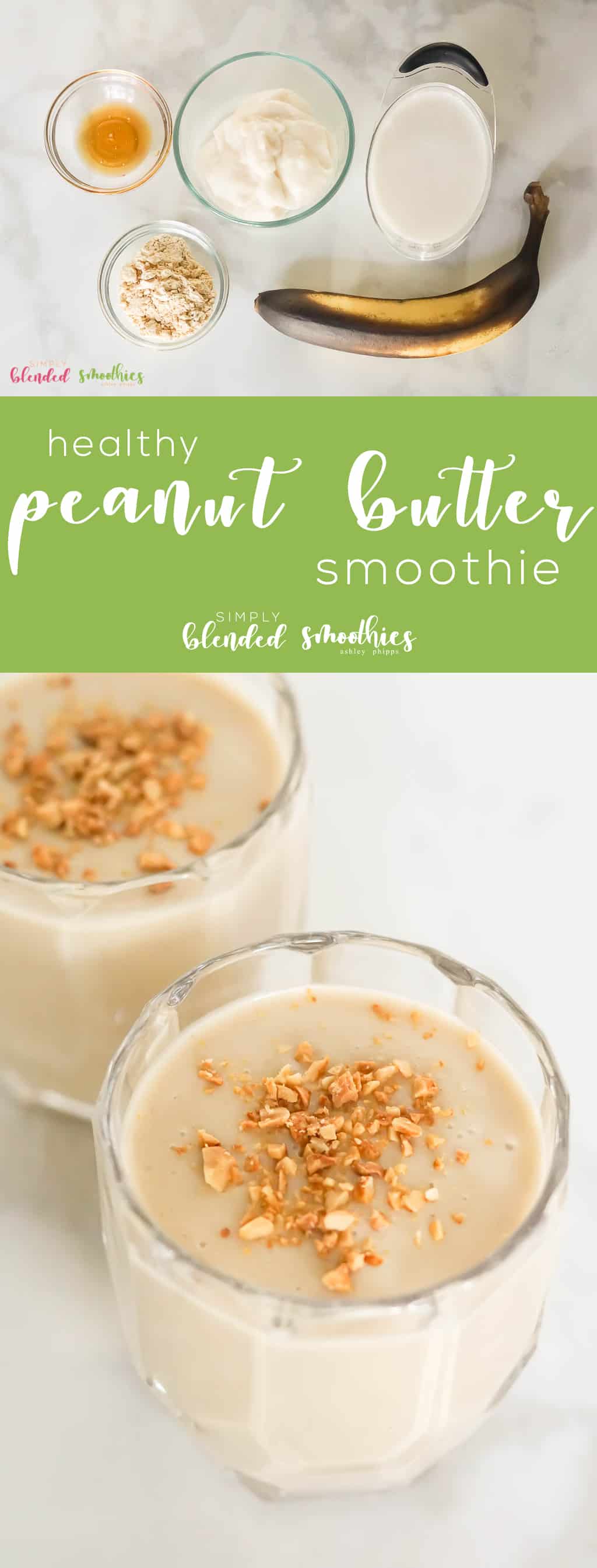 Peanut Butter Smoothie 6 Peanut Butter Smoothie - this PB Smoothie recipe is so delicious and perfect for a quick breakfast