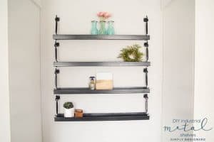 DIY Industrial Metal Shelves How to Make Industrial Metal Shelves 2 DIY Vanity Lights