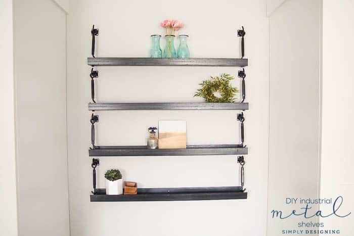 DIY Industrial Metal Shelves