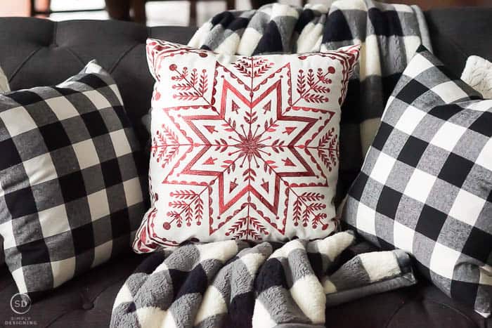 Plaid Countdown to Christmas Pillow