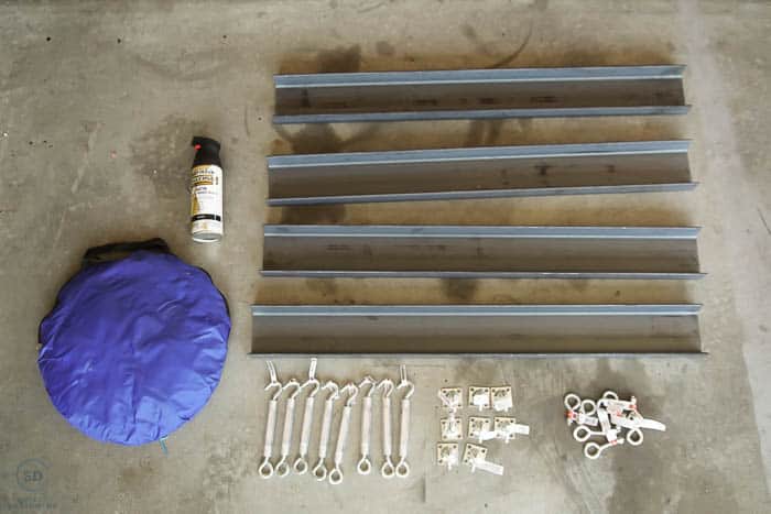 Supplies to make metal shelves