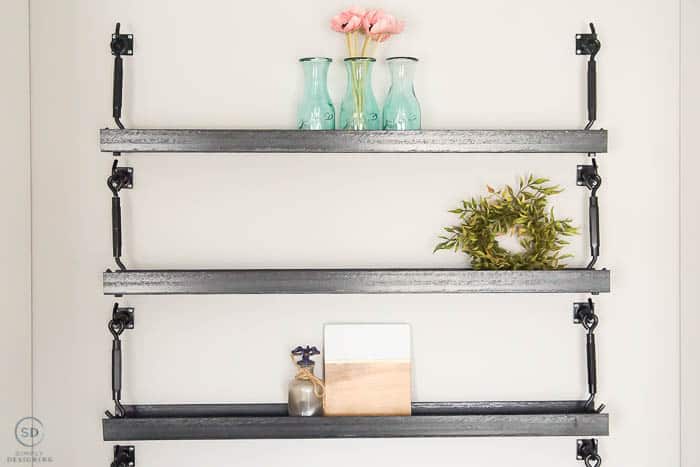 DIY Industrial Metal Shelves