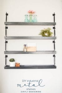 How to Make Industrial Metal Shelves | Simply Designing with Ashley