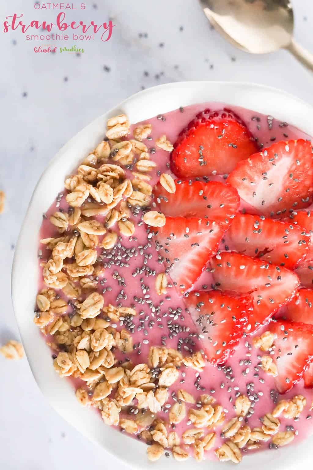 Orange Smoothie 14 Strawberry Oatmeal Smoothie Bowl - a delicious strawberry smoothie bowl that will fill you up and keep your belly full all morning