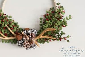 Antler Christmas Wreath Antler Christmas Hoop Wreath 1 Antler Christmas Hoop Wreath