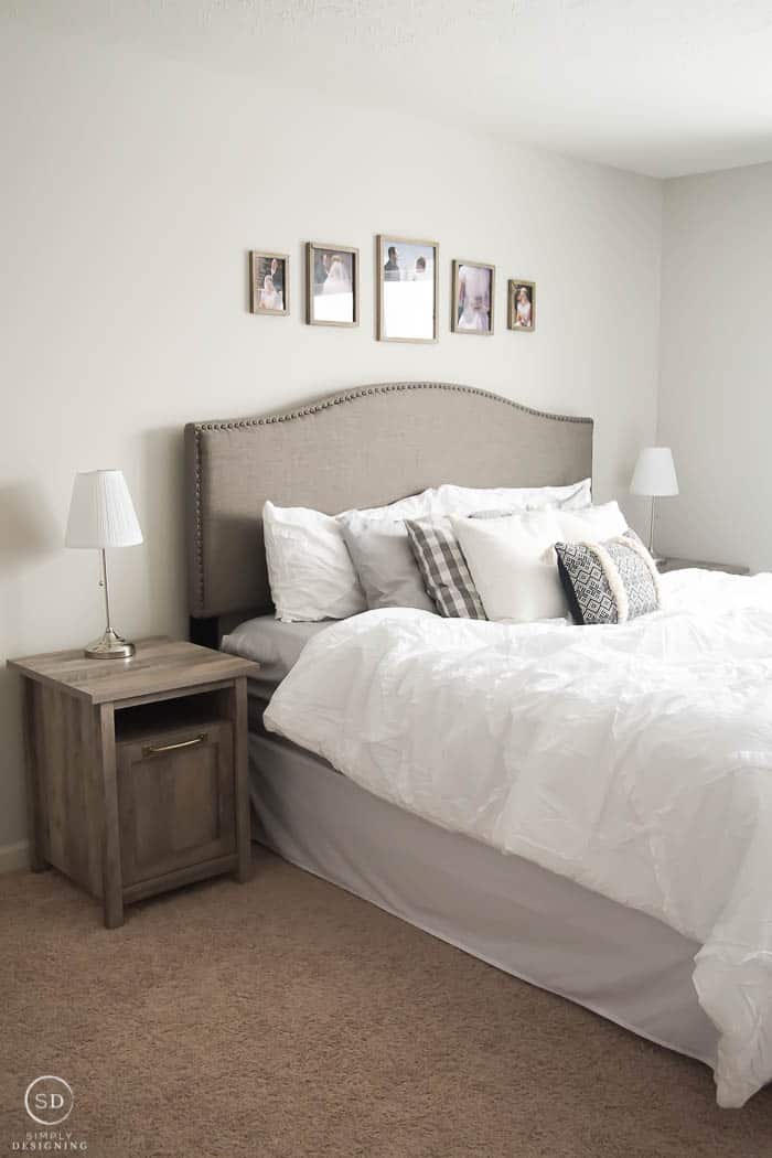 Cozy white master bedroom makeover