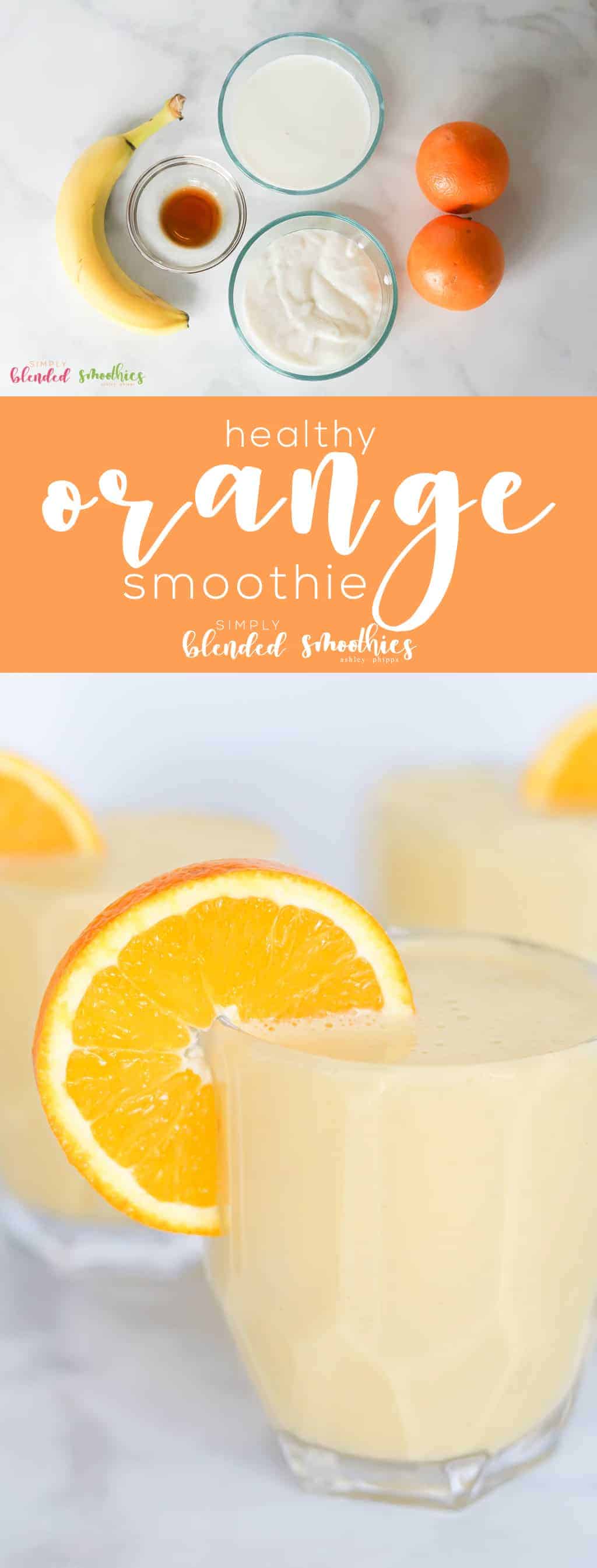 Orange Smoothie 10 Orange Smoothie - Perfect for breakfast, lunch or dinner, this Orange Smoothie is made with real, whole oranges and is a nutrient-rich and delicious smoothie!