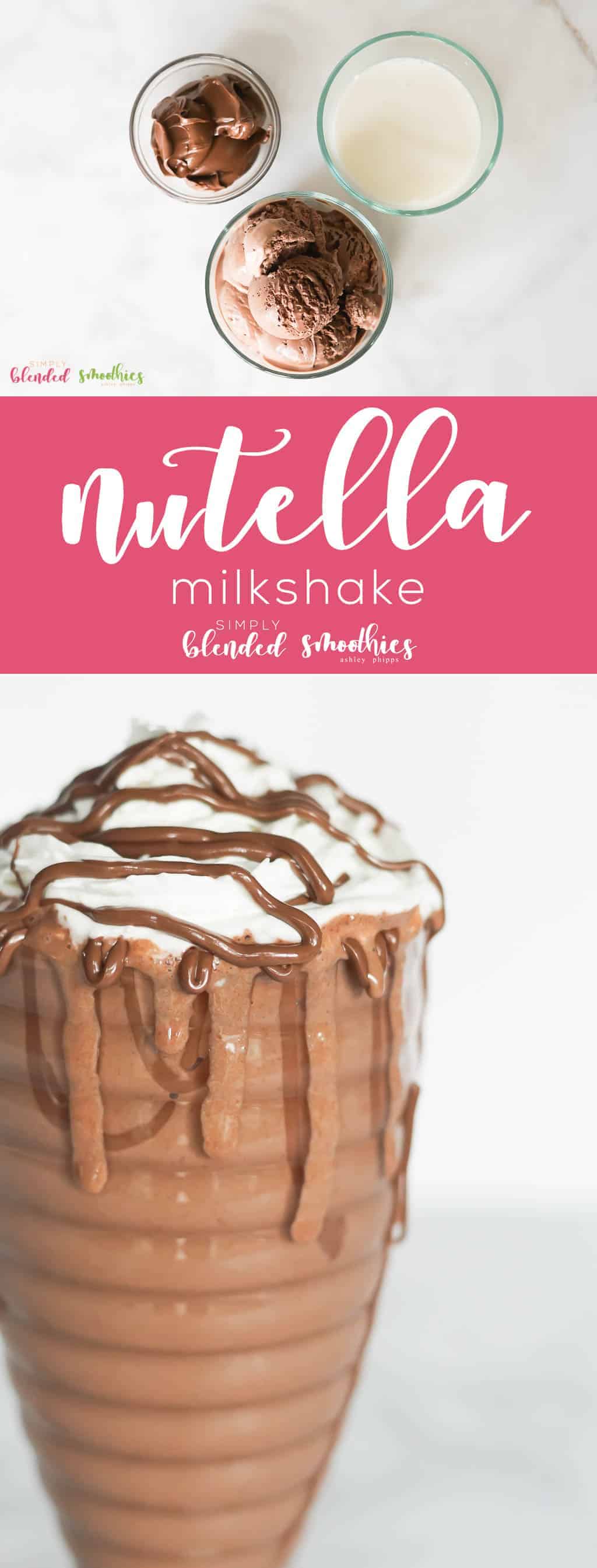 Nutella Milkshake 1 Nutella Milkshake - This delicious Nutella Milkshake is rich creamy and so full of flavor and the best part is that it is really easy to make