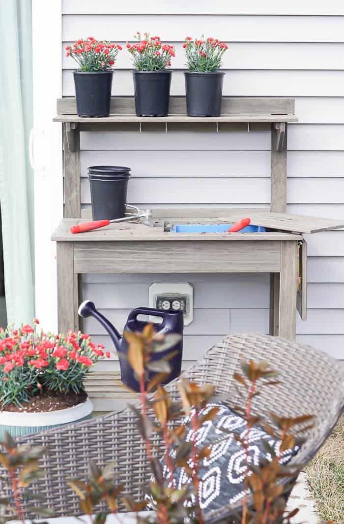 outdoor potting bench