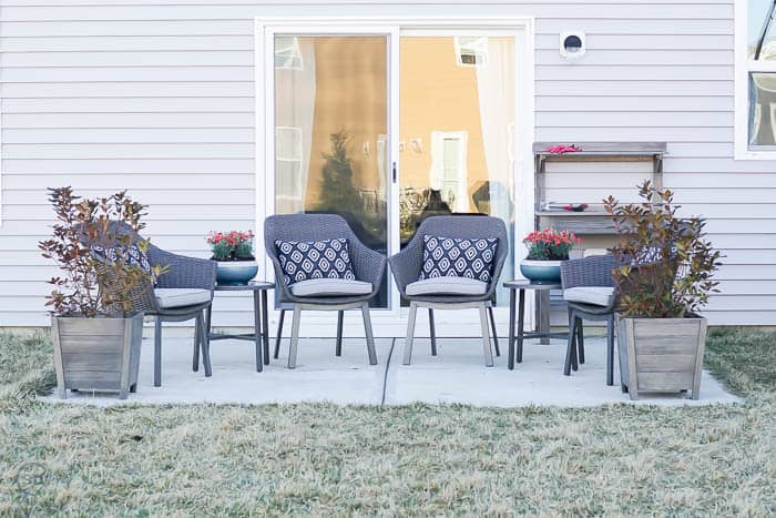 Patio makeover and how to pot a plant