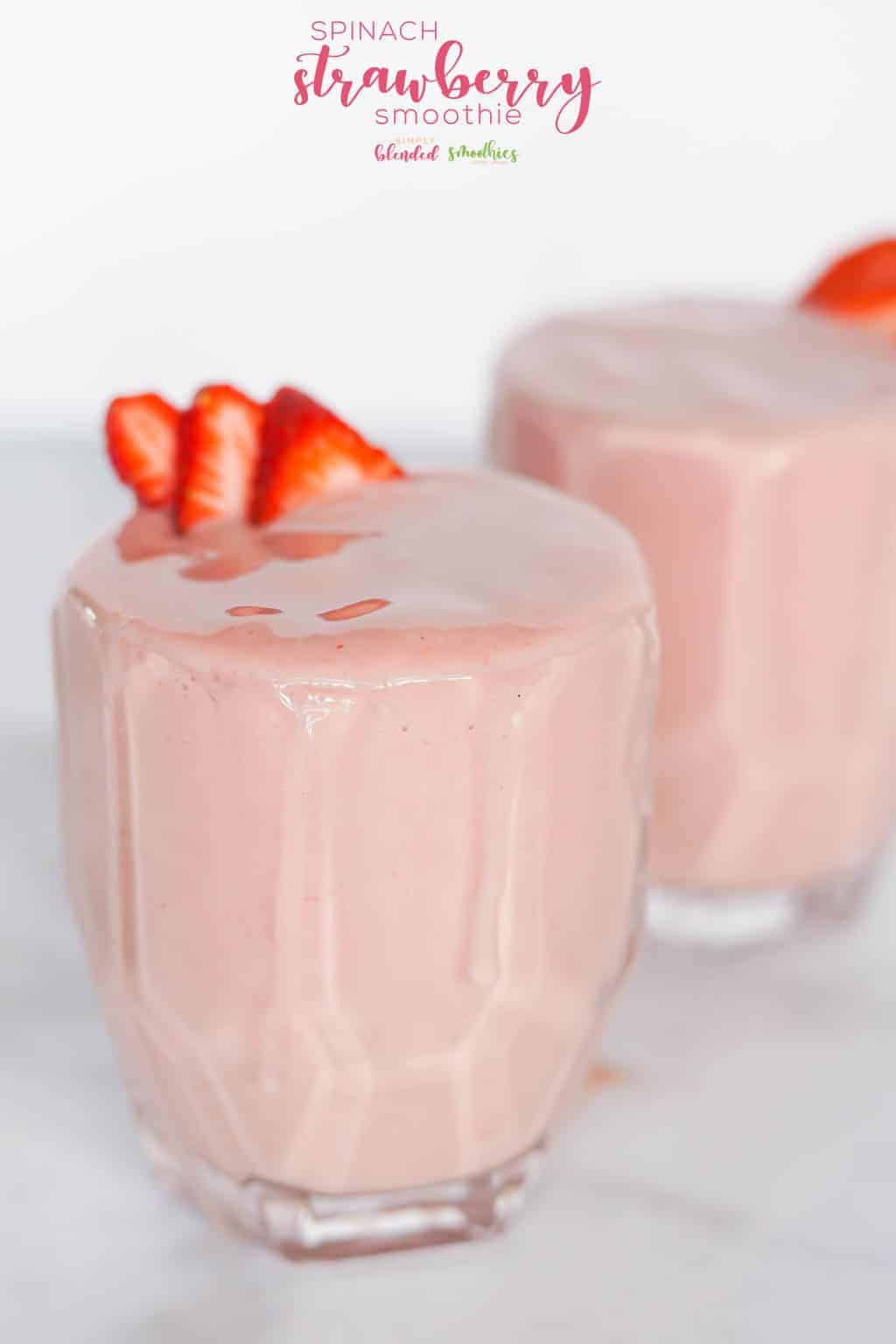 Strawberry Spinach Smoothie 5 Strawberry Spinach Smoothie - this easy recipe is delicious and is a great way to get some greens in your diet without tasting them
