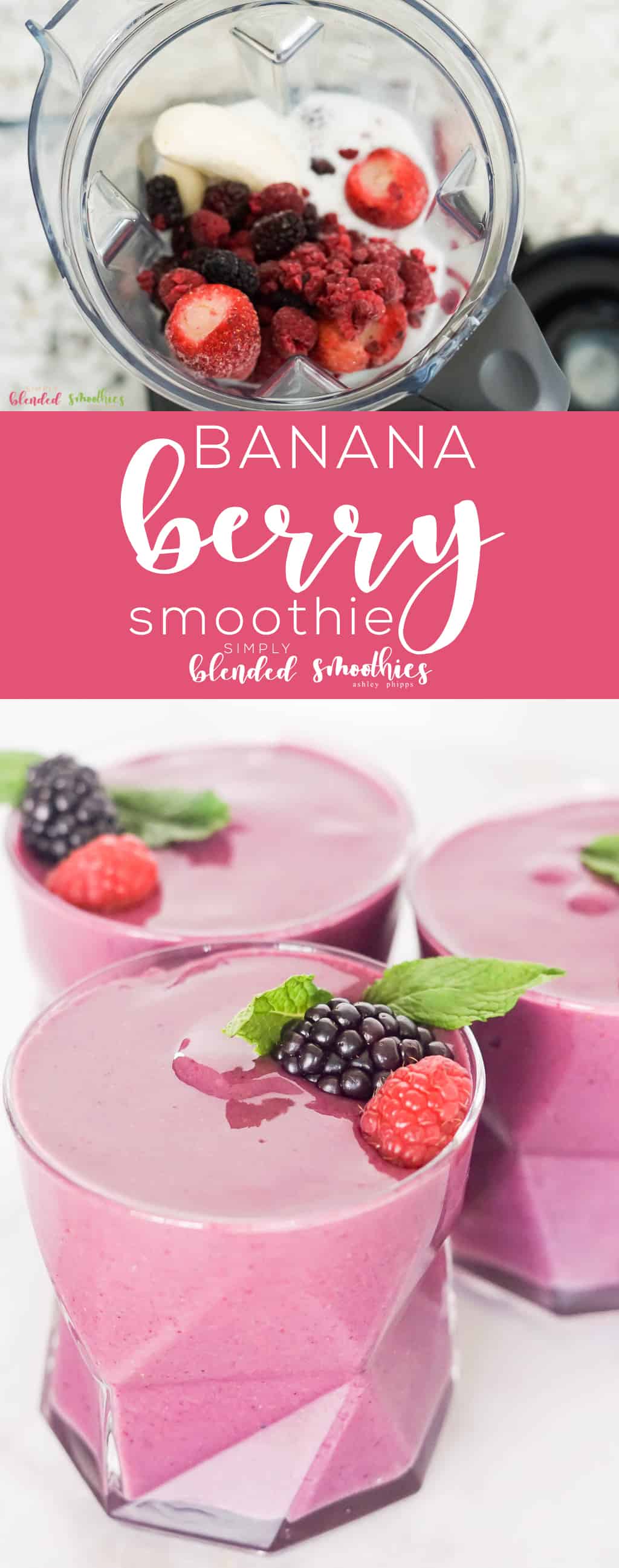 Banana Berry Smoothie 7 Banana Berry Smoothie - so yummy