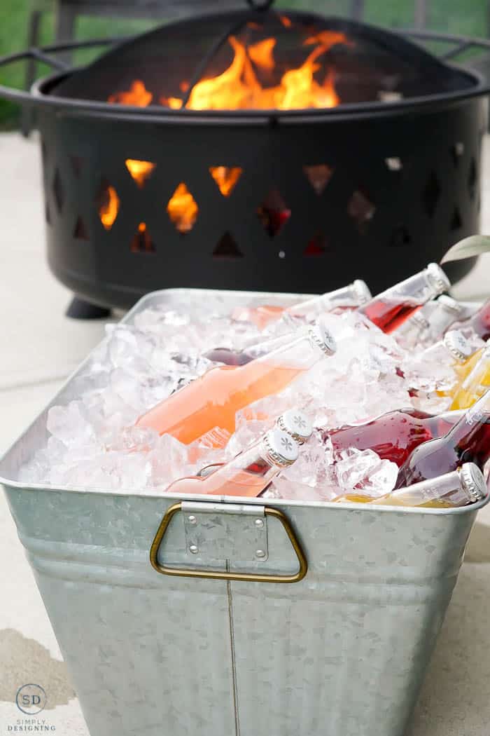 galvanized tub for drinks