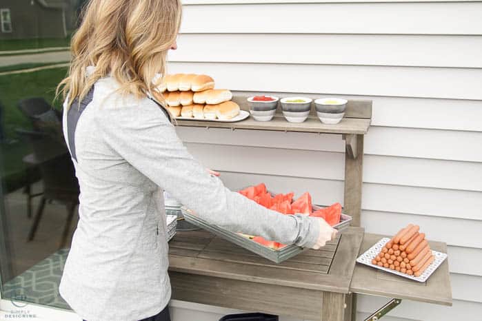 getting ready for a summer dinner party