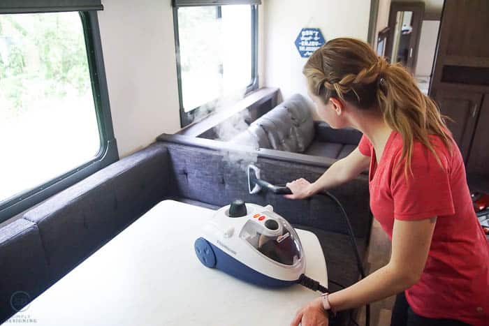 clean and sanitize an RV or travel trailer