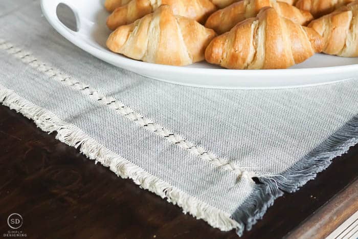 gray table runner