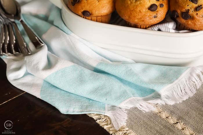 beautiful aqua kitchen towels