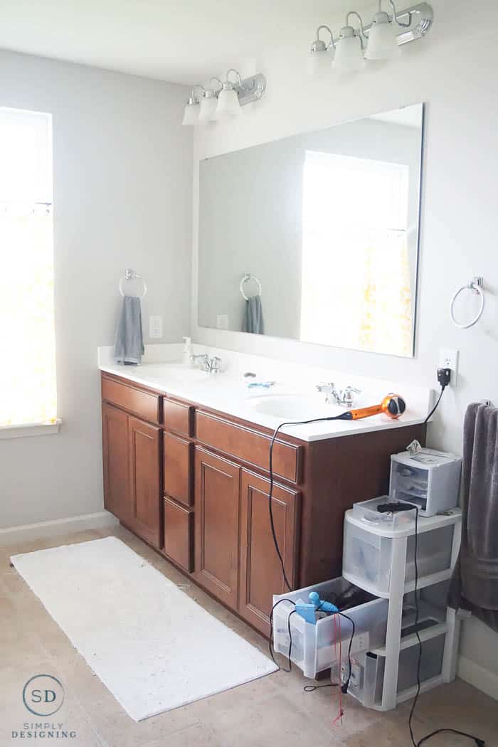 master bathroom before makeover