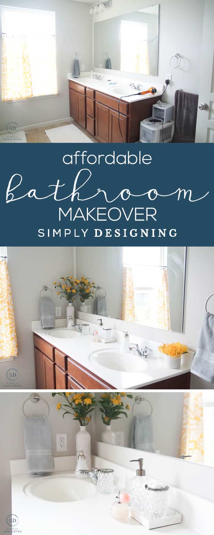 Affordable Master Bathroom Makeover - this budget-friendly bathroom makeover is so easy to do and looks amazing
