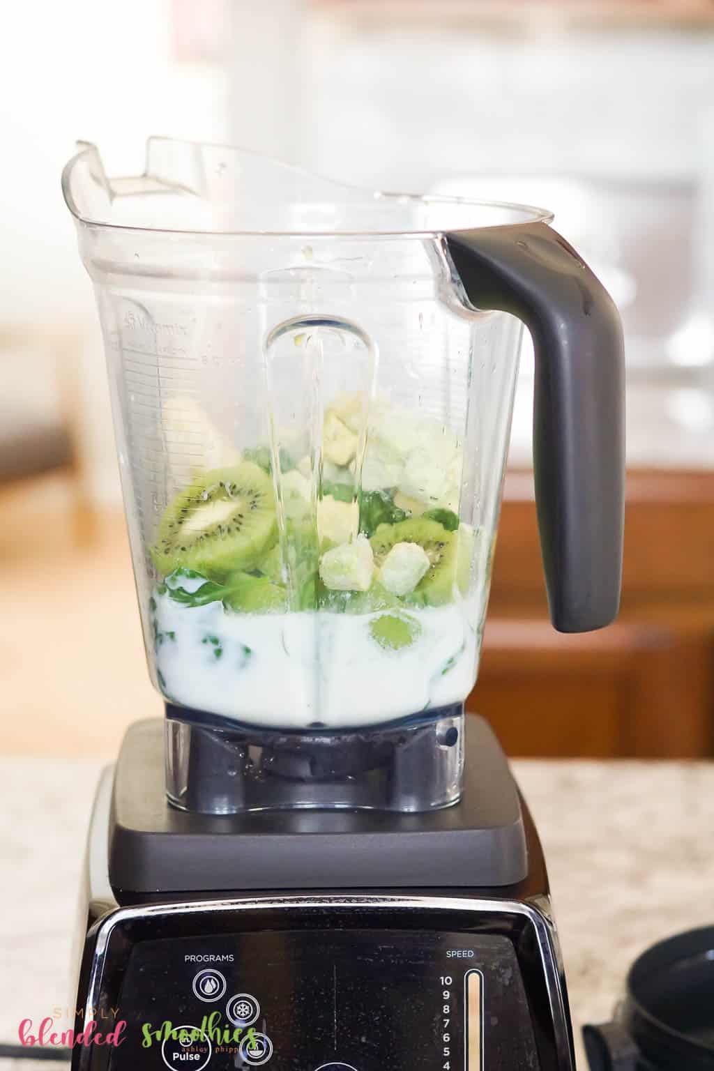 Kiwi Smoothie 6 all kiwi smoothie recipe ingredients in blender