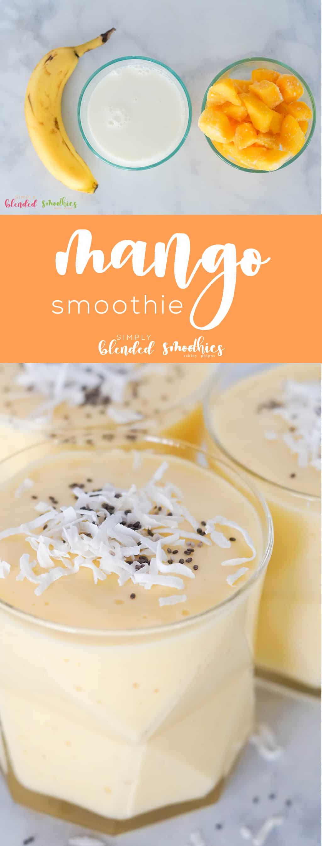 Healthy Mango Smoothie 1 Mango Smoothie - this healthy mango smoothie recipe is full of tropical flavor