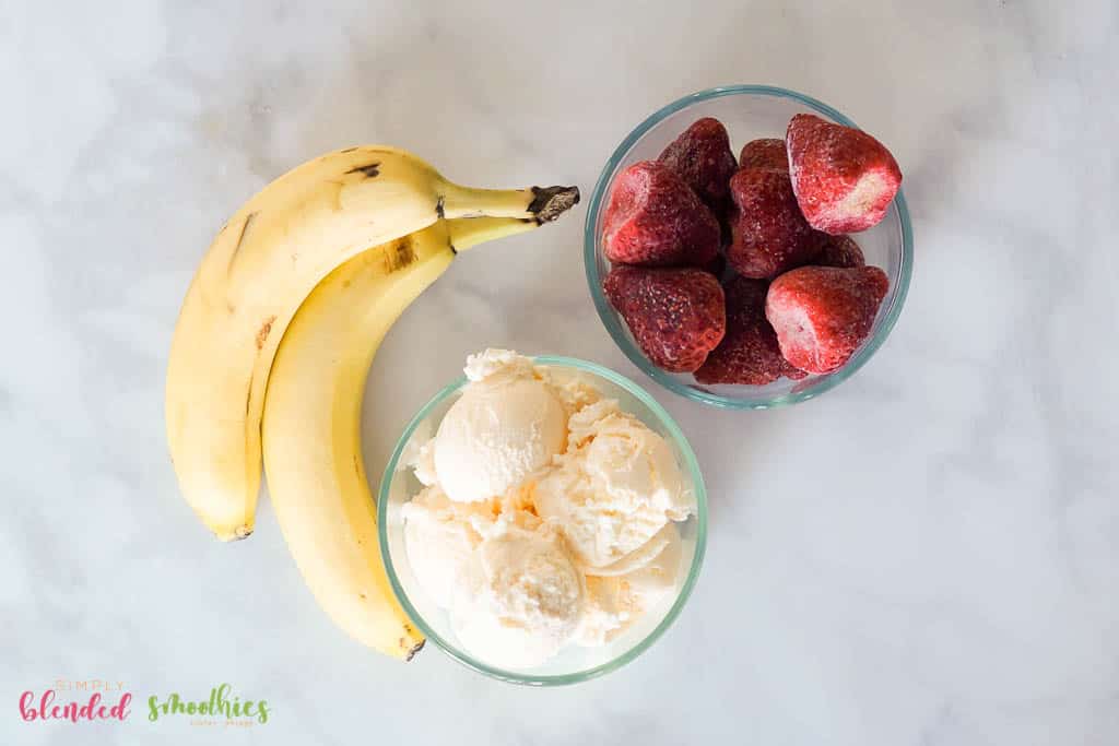 Strawberry Banana Milkshake 3 Strawberry Banana Shake Ingredients