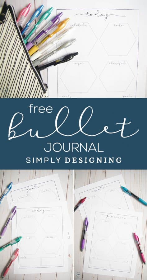 Bullet Journal Ideas &amp; Free Journal Printable | Simply Designing with ...