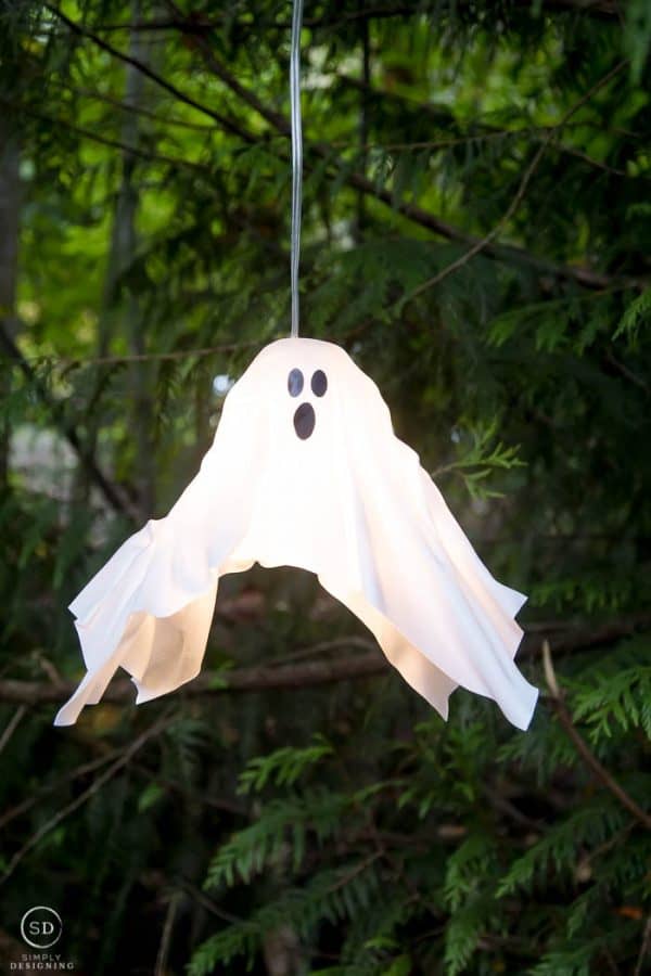 DIY Hanging Ghost Lantern | Simply Designing with Ashley