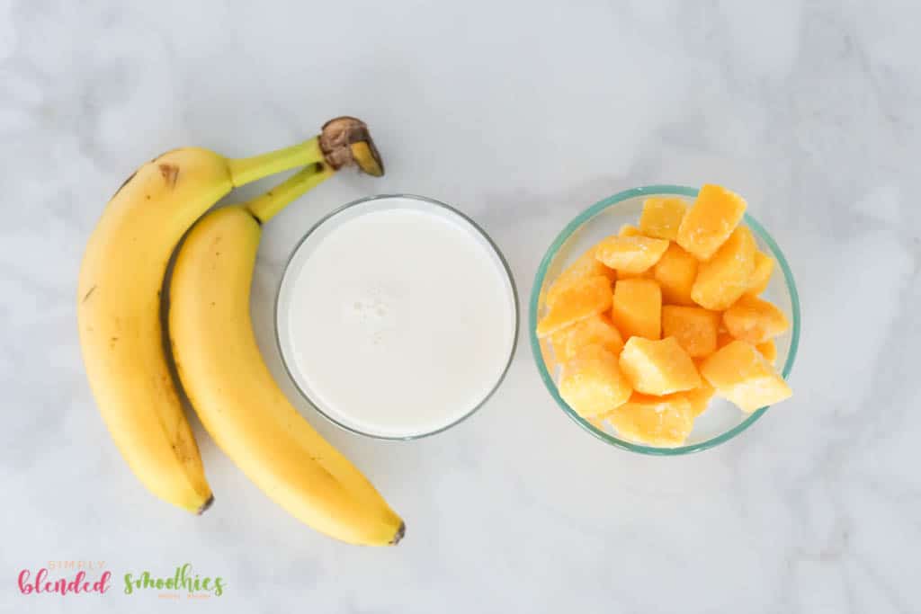 Mango Banana Smoothie 5 3 ingredient needed for a mango banana smoothie