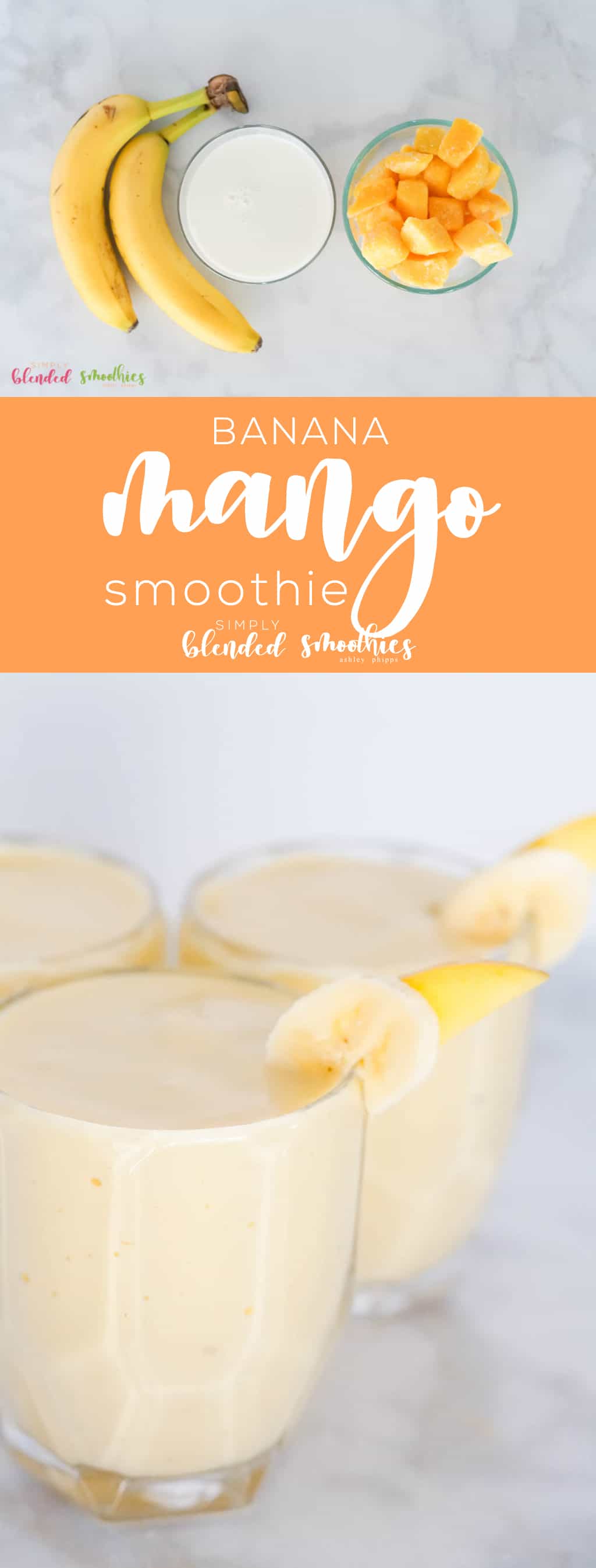 Mango Banana Smoothie 1 This delicious Mango Banana Smoothie is the perfect way to start your morning with a tasty and healthy smoothie