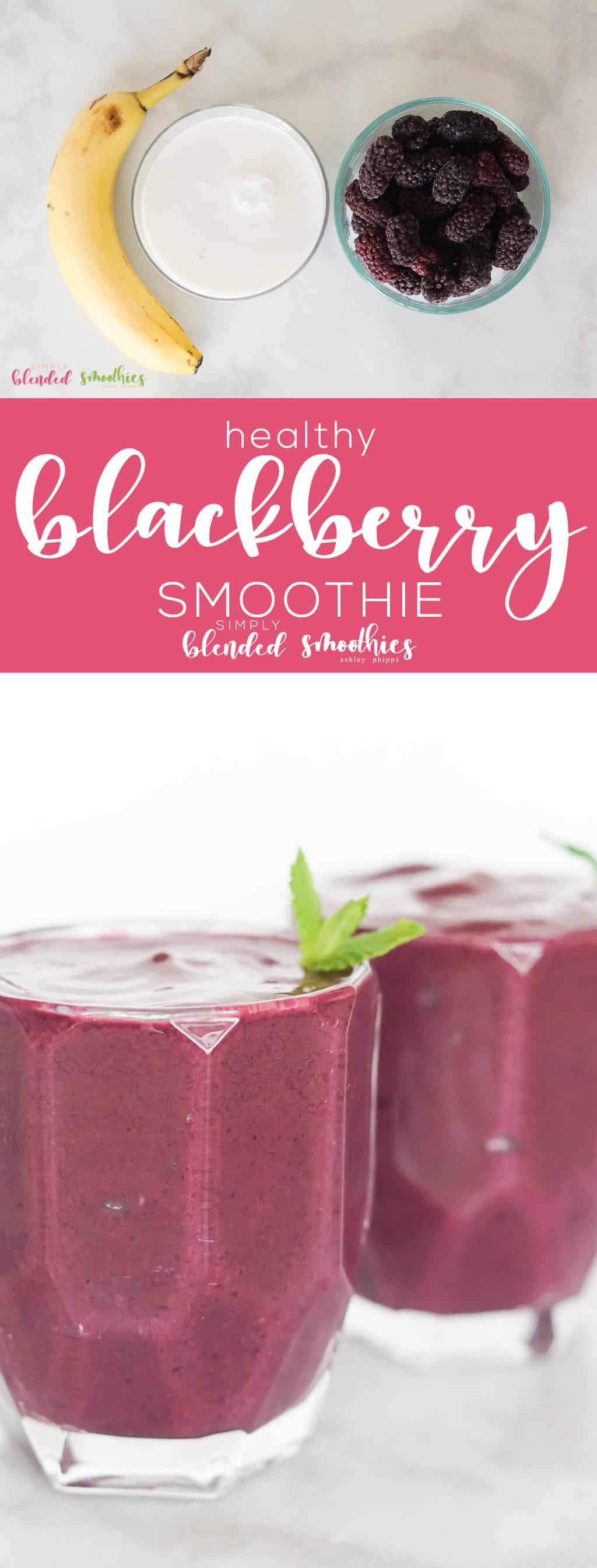 Blackberry Smoothie 1 Blackberry Smoothie - This healthy blackberry smoothie is a delicious and filling way to drink your fruits - It is perfect for breakfast brunch or an afternoon snack
