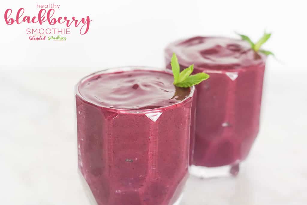 Blackberry Smoothie 2 Blackberry smoothie with mint sprig