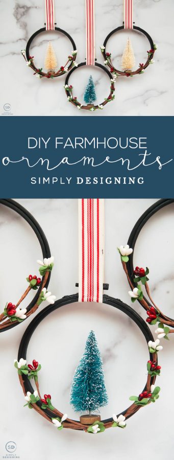 How to make Farmhouse Christmas Ornaments | Simply Designing with Ashley