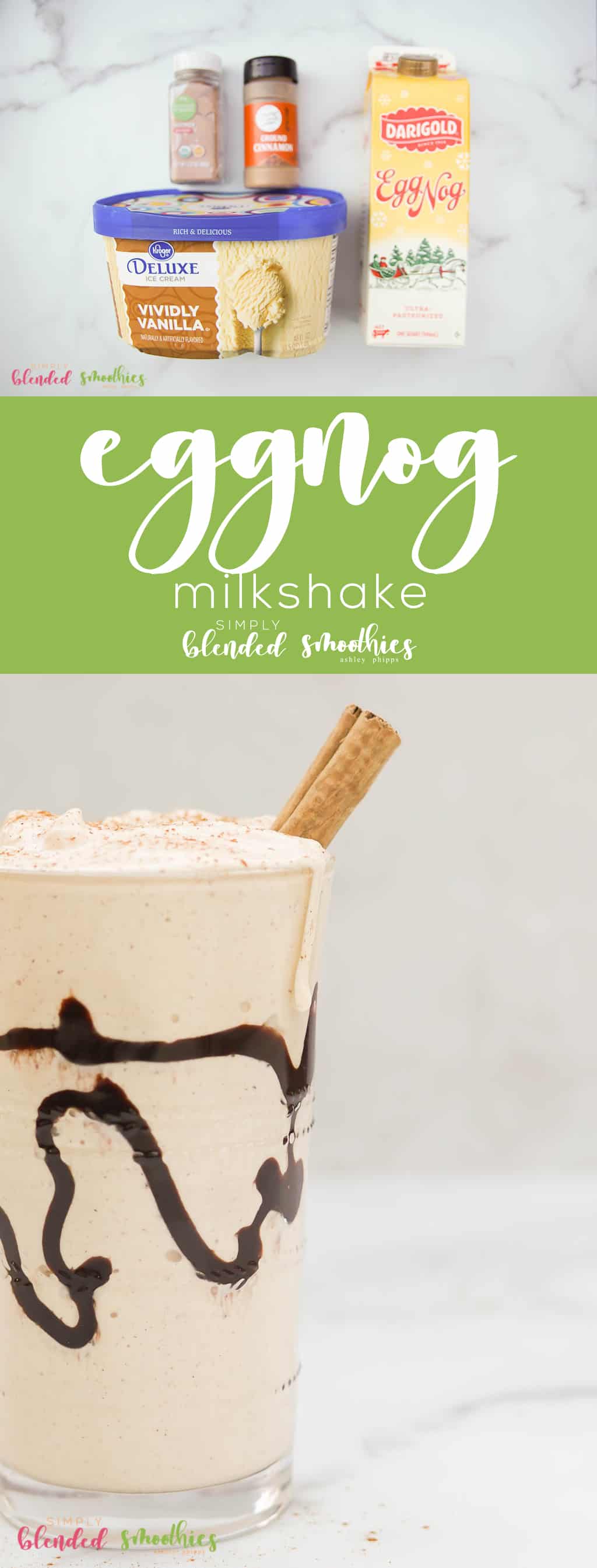 Eggnog Milkshake 1 This Eggnog Milkshake recipe is rich creamy and the perfect way to enjoy a cold dessert treat that tastes just like the holidays