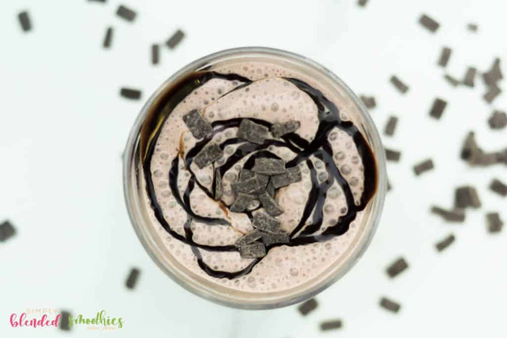Easy Frozen Hot Chocolate Recipe 10 frozen hot chocolate with chocolate syrup drizzled on top