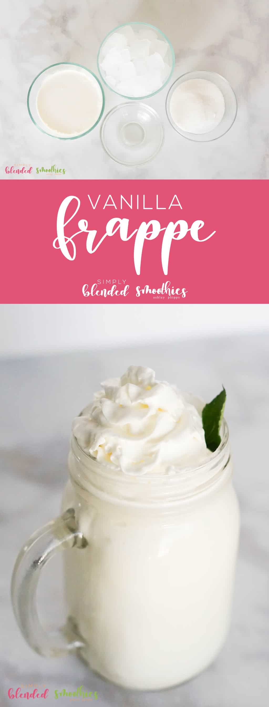 Delicious Vanilla Frappe 1 So delicious Vanilla Frappe recipe that is just like one you would buy at an expensive coffee shop