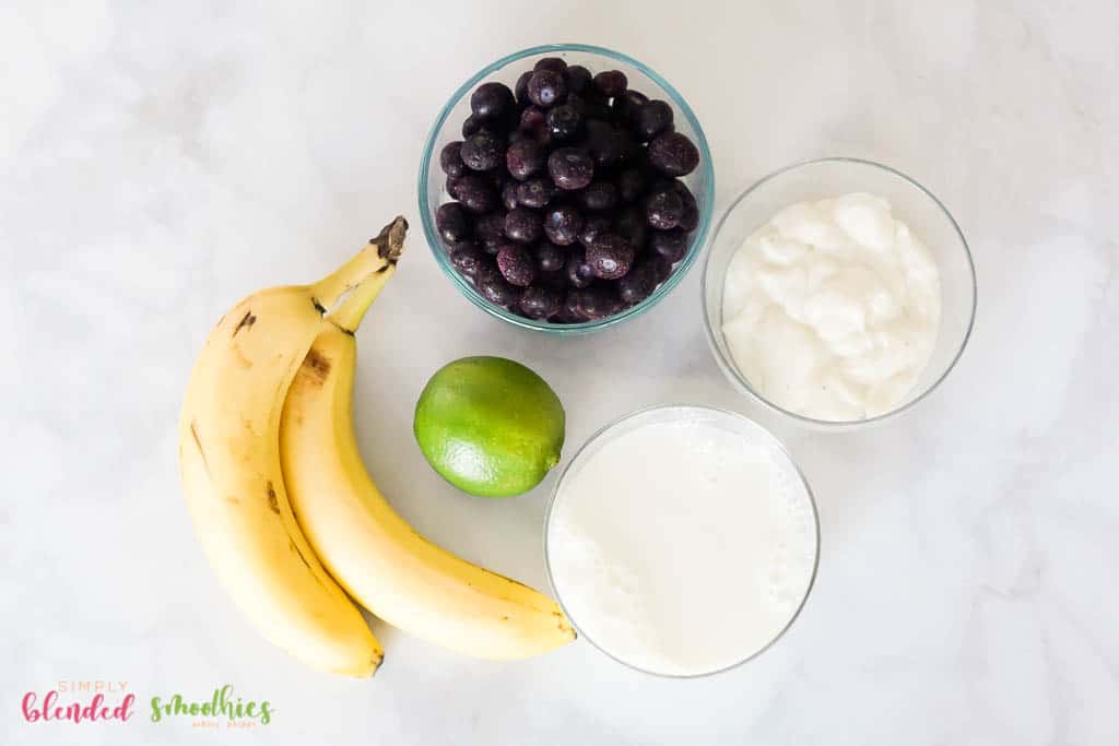 Blueberry Smoothie 6 ingredients for healthy blueberry smoothie