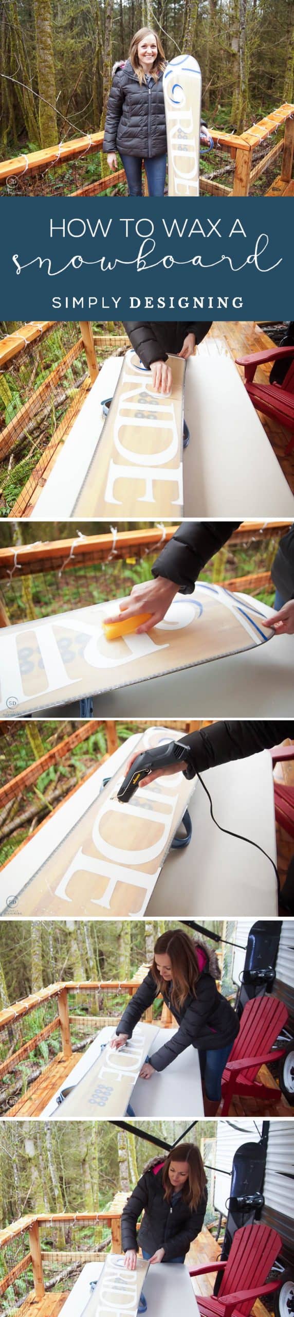 How to Wax a Snowboard  Simply Designing with Ashley